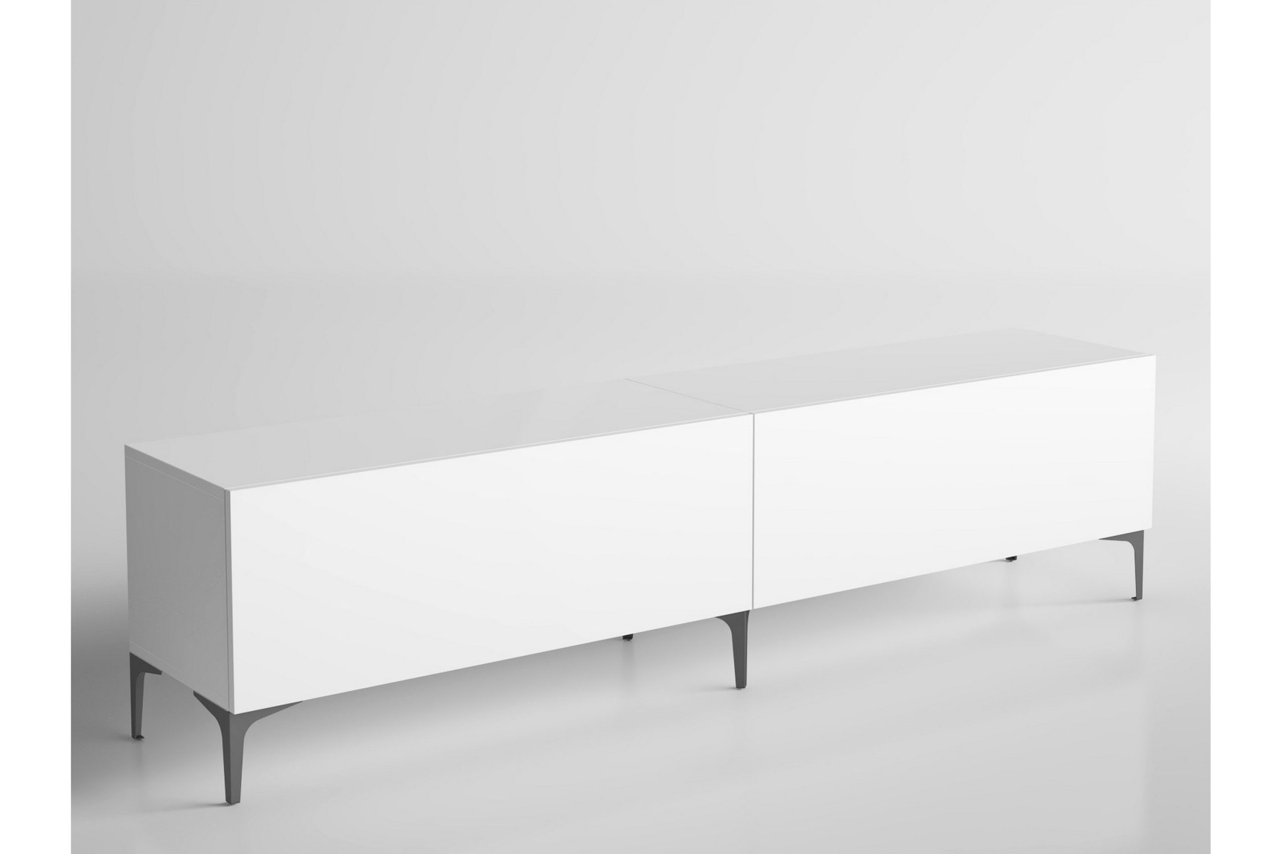 Elspet Tv-taso 200 cm - Valkoinen