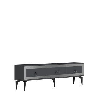 Ponny Tv-taso 180 cm - Antrasiitti/Hopea