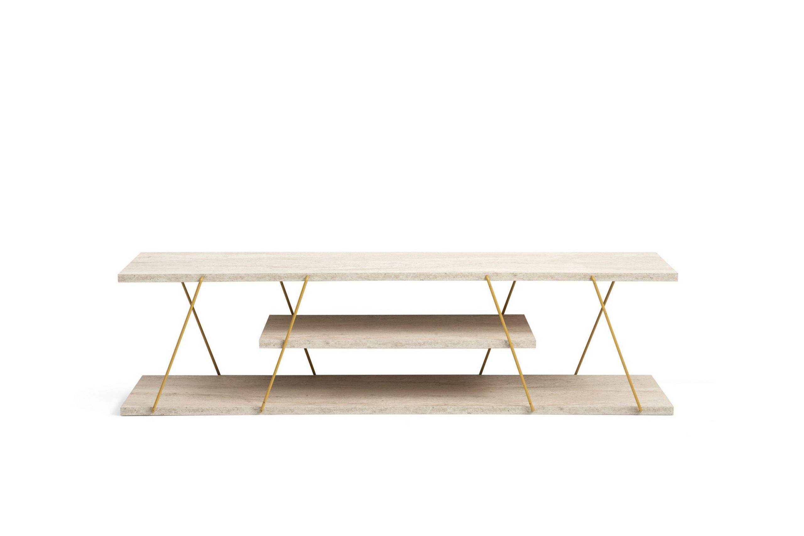Canaz Tv-taso 120 cm - Kulta/Marmori