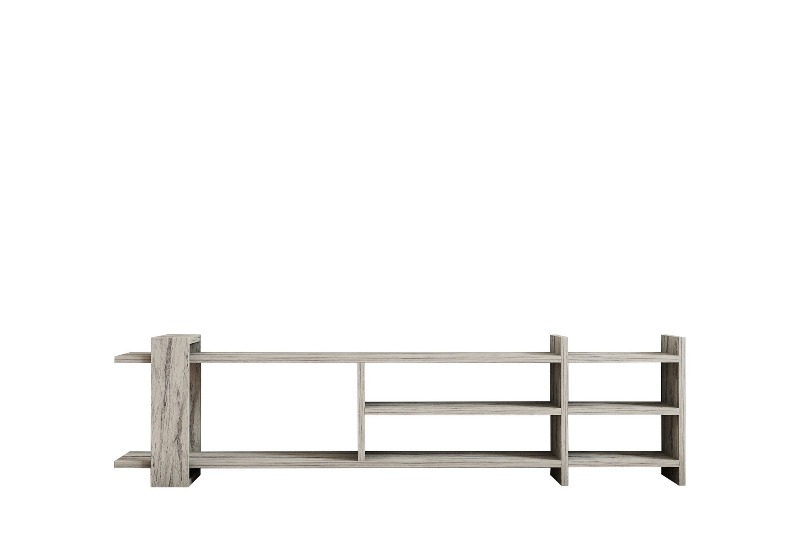 Zeyna Tv-taso 156 cm - Valkoinen Marmori