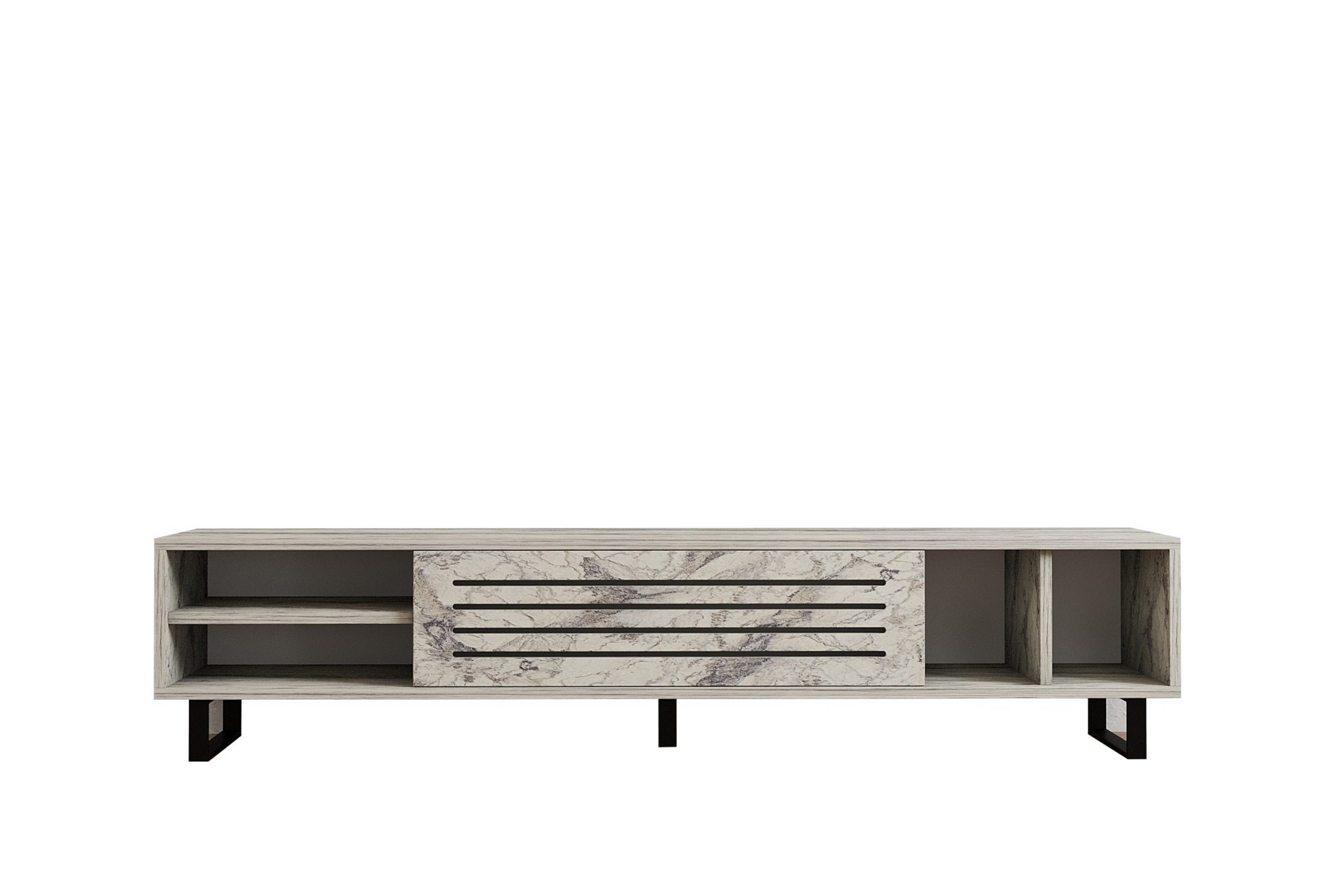 Lamal Tv-taso 160 cm - Valkoinen Marmori