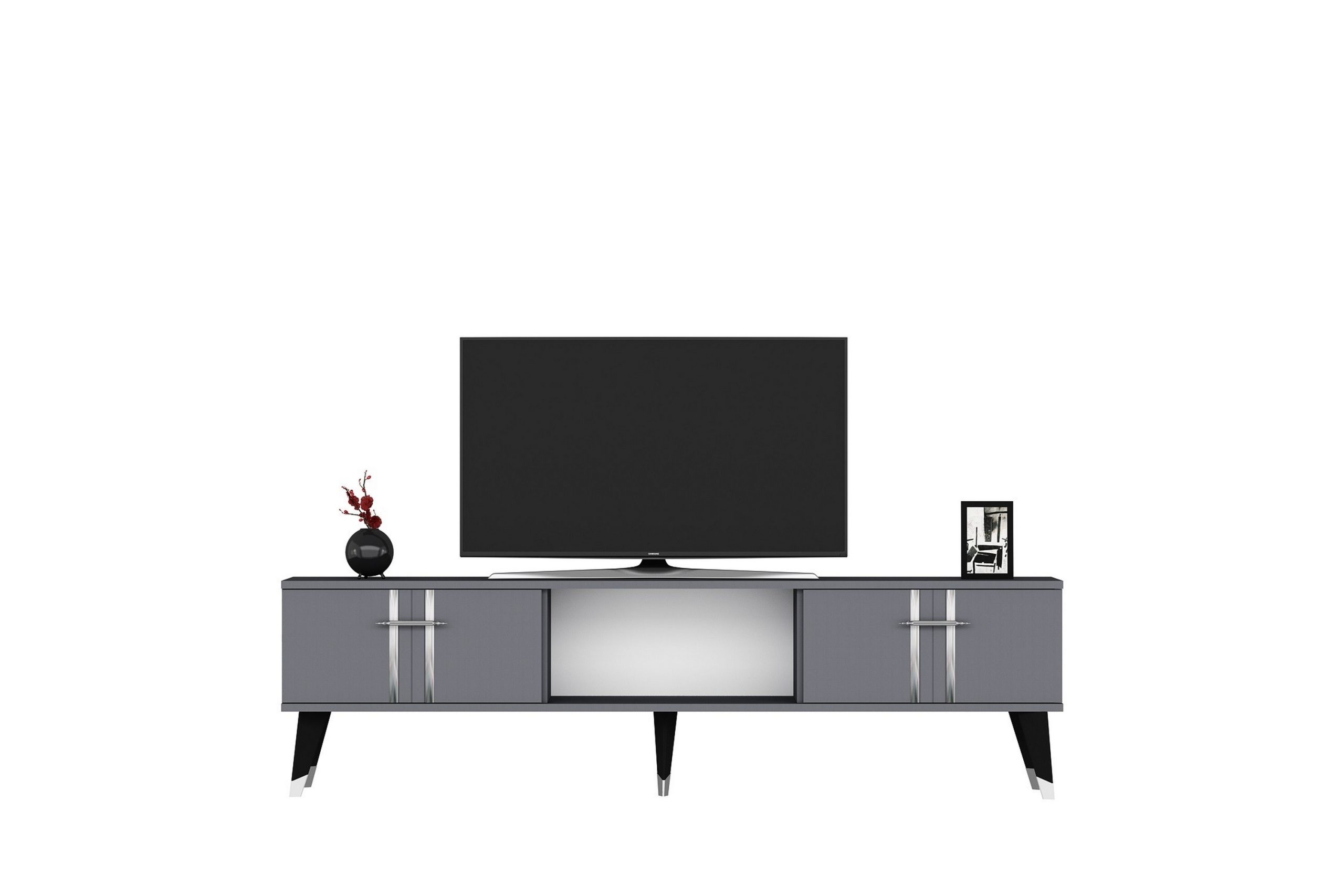 Harsum Tv-taso 150 cm - Antrasiitti/Hopea