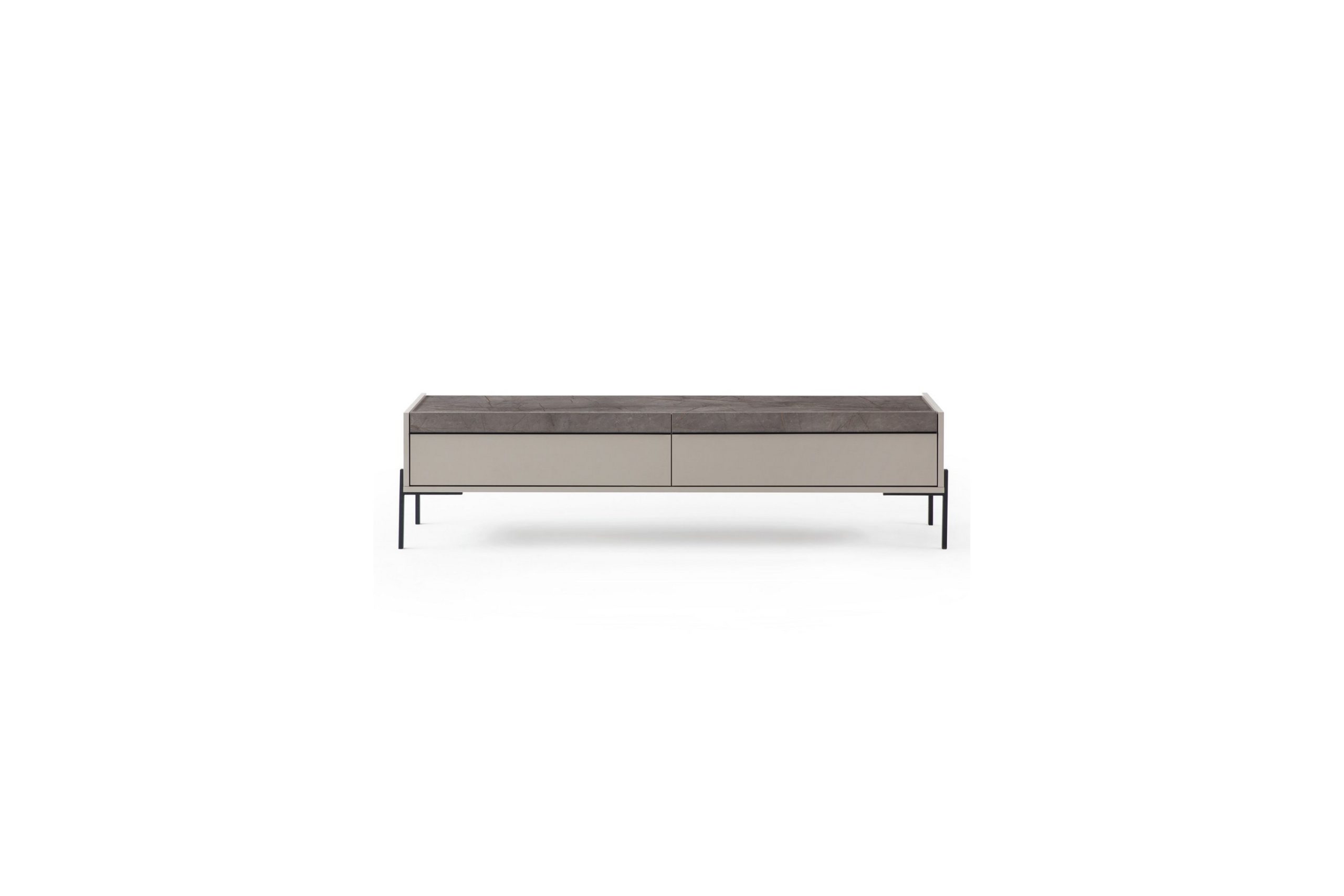 Ezara Tv-taso 177 cm - Hiekkakivi/Musta