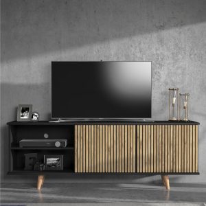 Elspet Tv-taso 180 cm - Musta/Ruskea