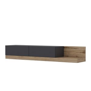Majör Tv-taso 180 cm - Antrasiitti/Pähkinäpuu