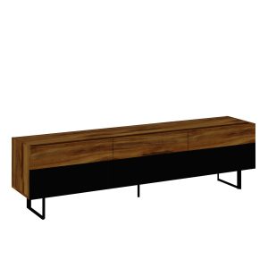 Sign TV-taso 180 cm - Musta/Tammi
