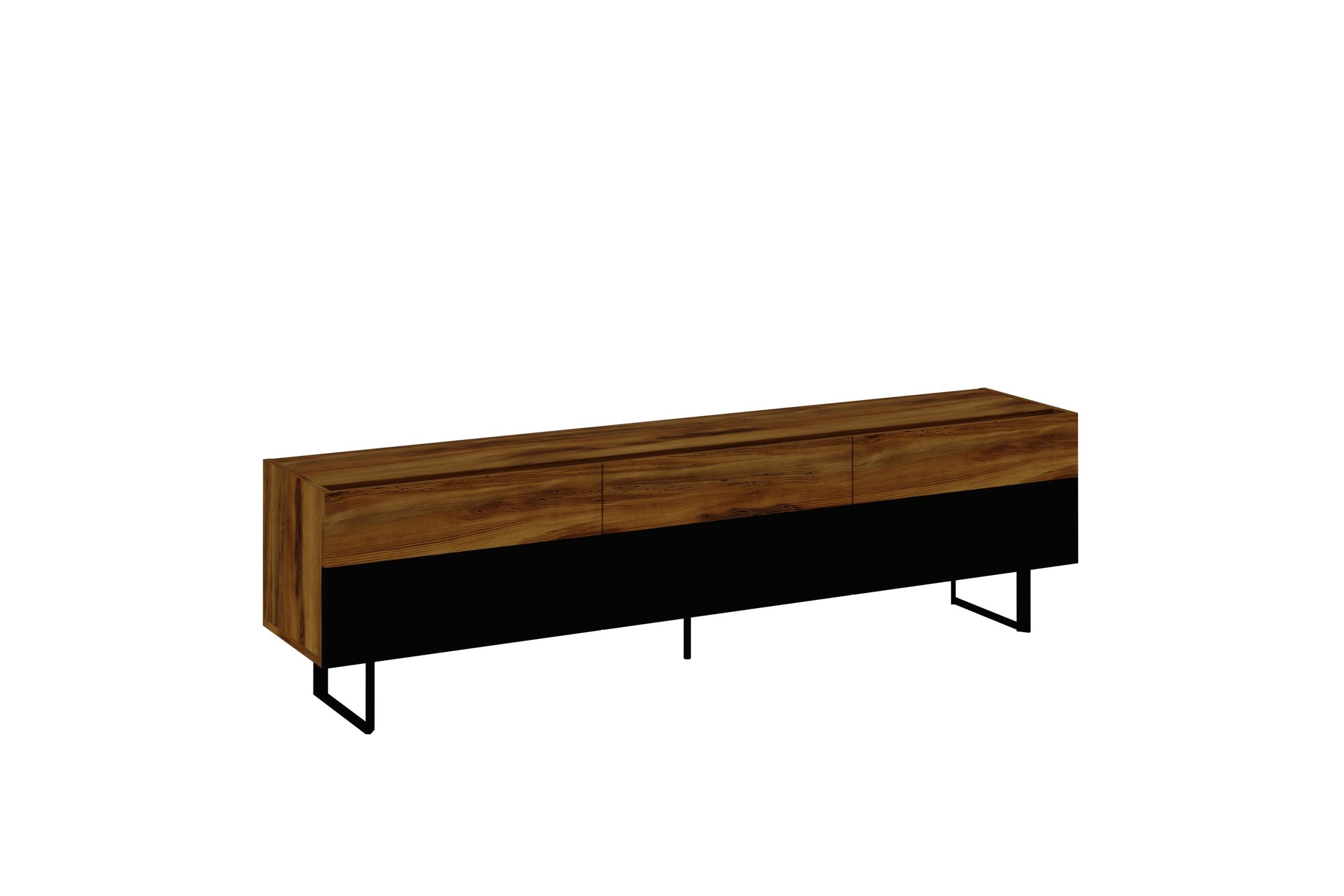 Sign TV-taso 180 cm - Musta/Tammi