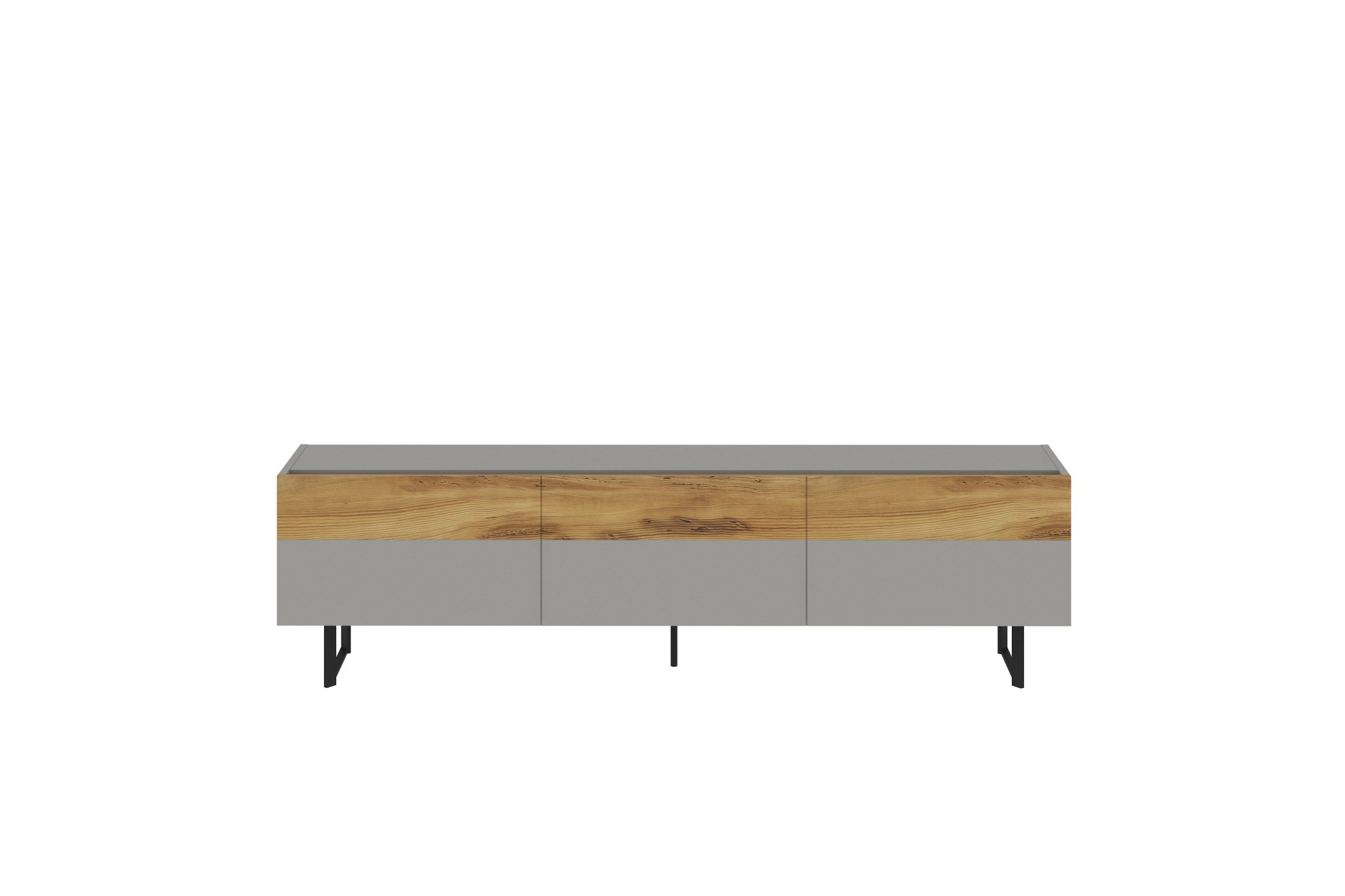 Sign TV-taso 180 cm - Harmaa/Tammi