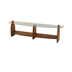 Guinn TV-taso 160 cm - Ruskea/Läpinäkyvä