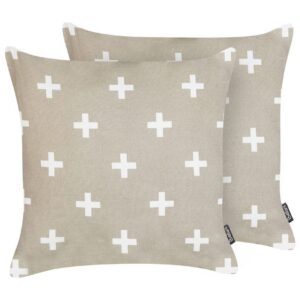 Koristetyynyt Velleia 2 kpl Beige/valkoinen - Beige/valkoinen
