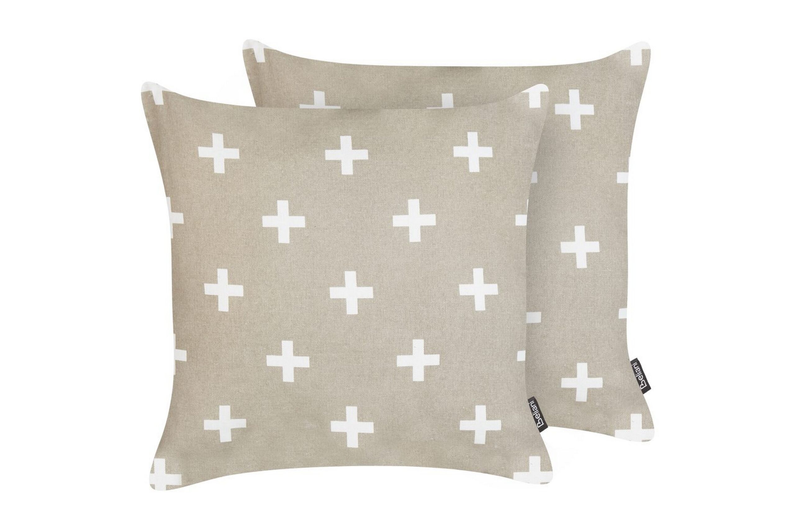 Koristetyynyt Velleia 2 kpl Beige/valkoinen - Beige/valkoinen