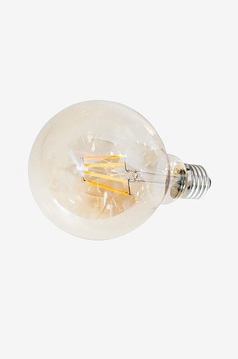 Filamenttikoristelamppu LED, himmennettävä pallolamppu, E27, 4 W, halkaisija 125 mm, meripihka