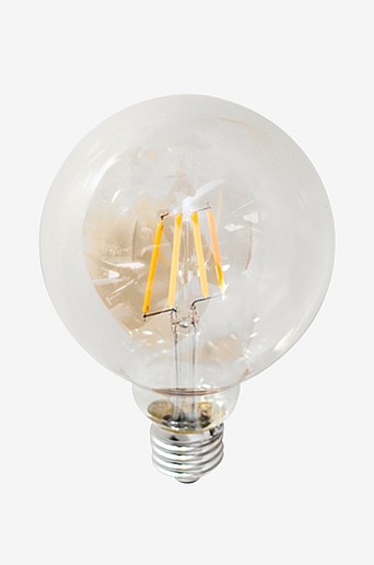 Filamenttikoristelamppu LED, himmennettävä pallolamppu, E27, 4 W, ø 95 mm, meripihka