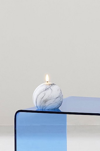 FLAMME MARBLE pöytäkynttilä LED, 12 cm