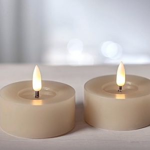 FLOW akkukäyttöinen tuikku ø 7 cm 2 kpl pakkaus
