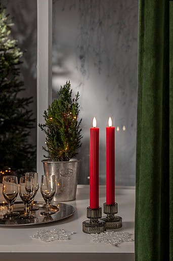 Antiikkikynttilät LED Flamme Stripe, 2/pakk.