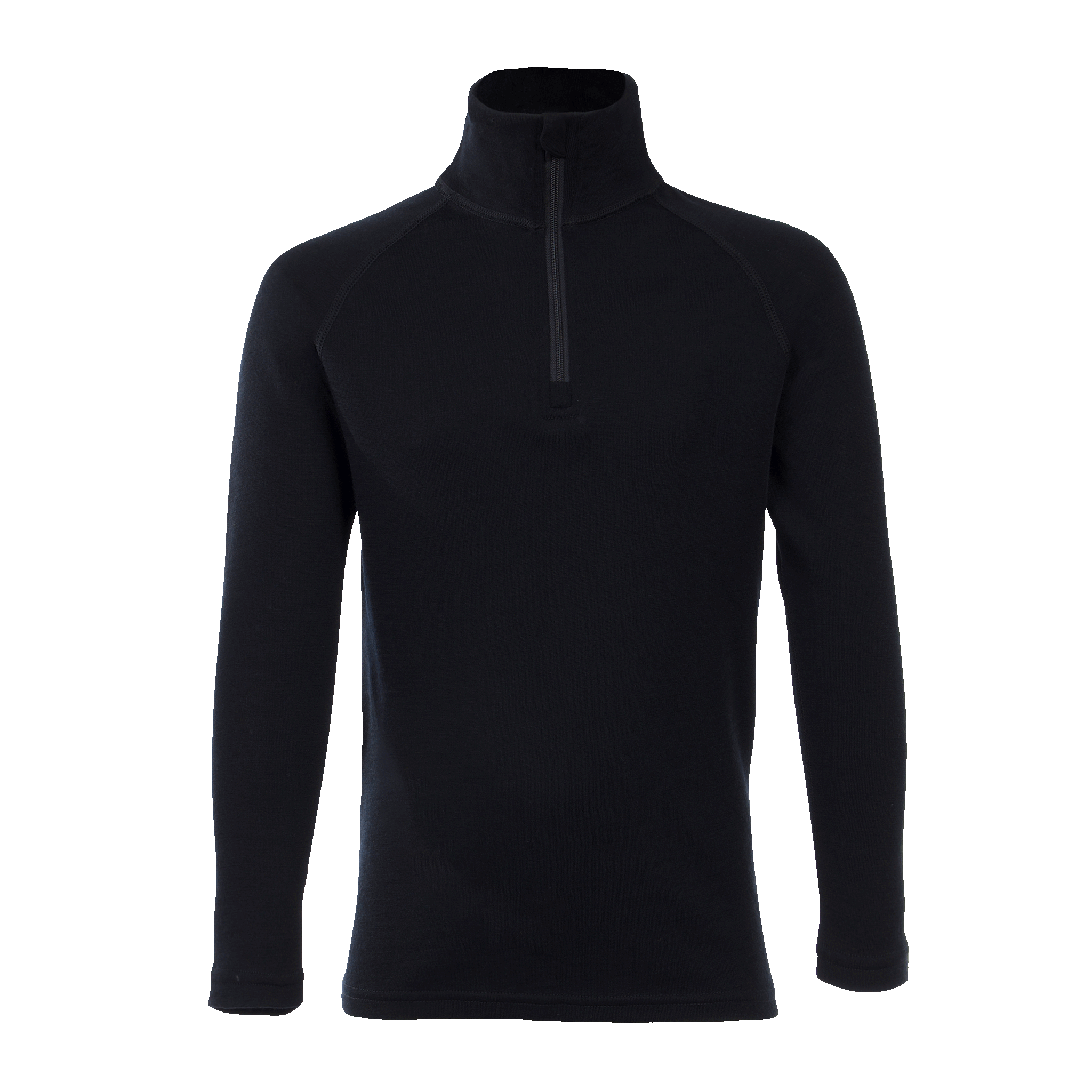 Sensitive 225 aluskerroksen merino vetoketjupoolo JR - musta