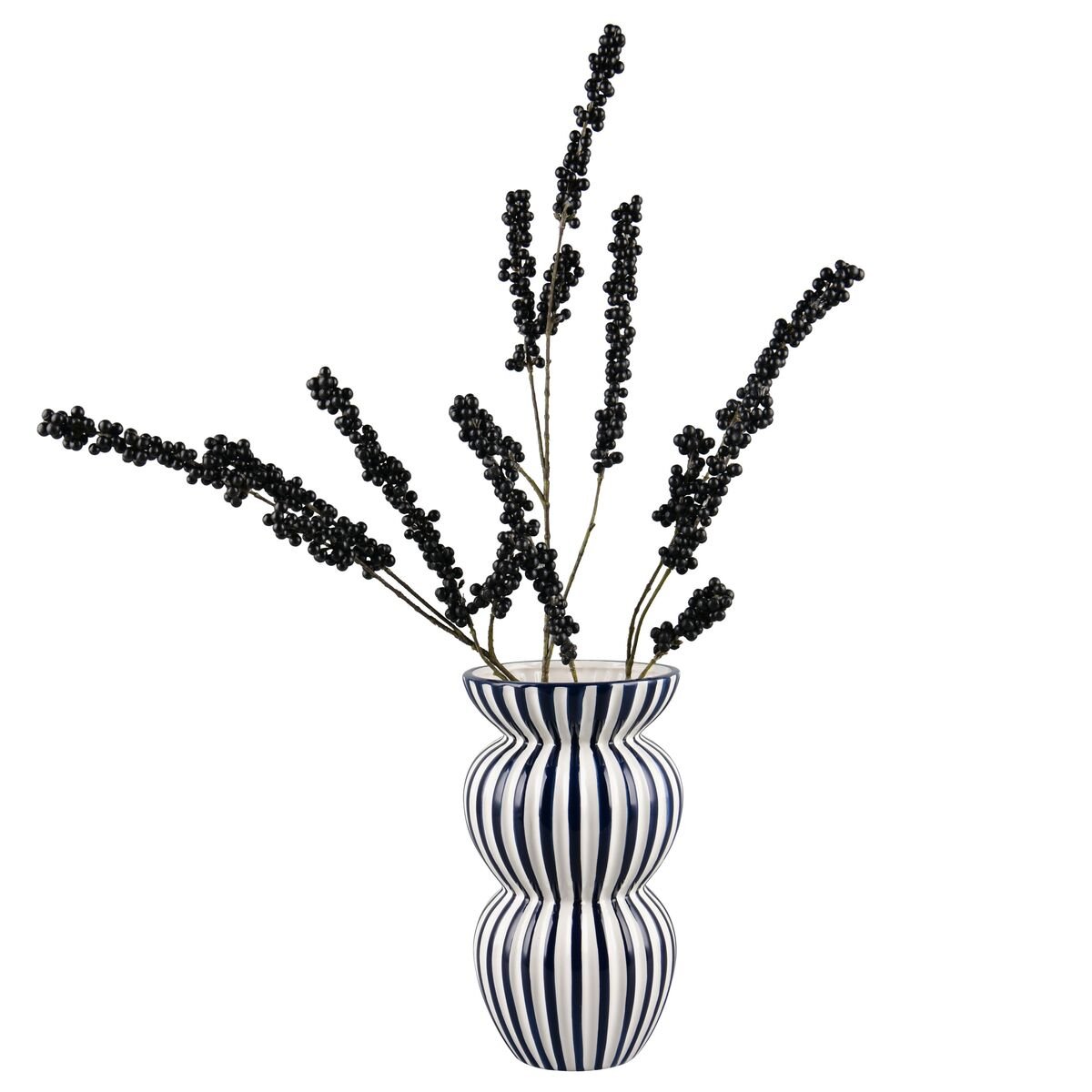 M&M Zebra vaasi Ø16 cm sininen/valkoinen