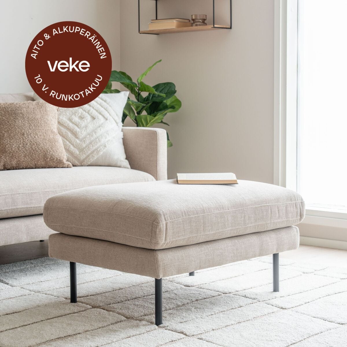 Scandic Copenhagen rahi hiekka Verdon 281, mustat jalat