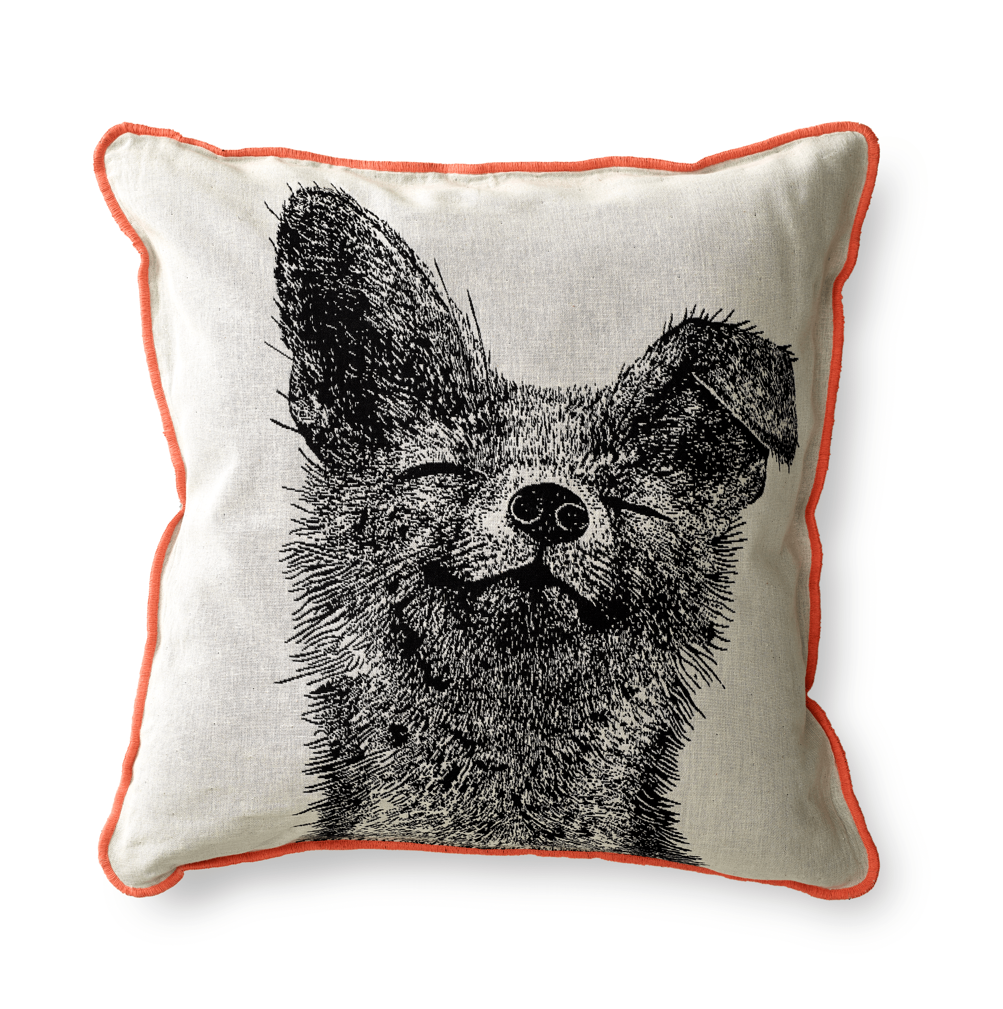 Finlayson Kettu koristetyynynpäällinen Musta / Valkoinen