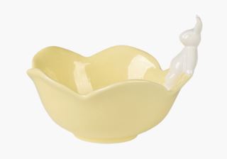 Flower kulho vaaleankeltainen