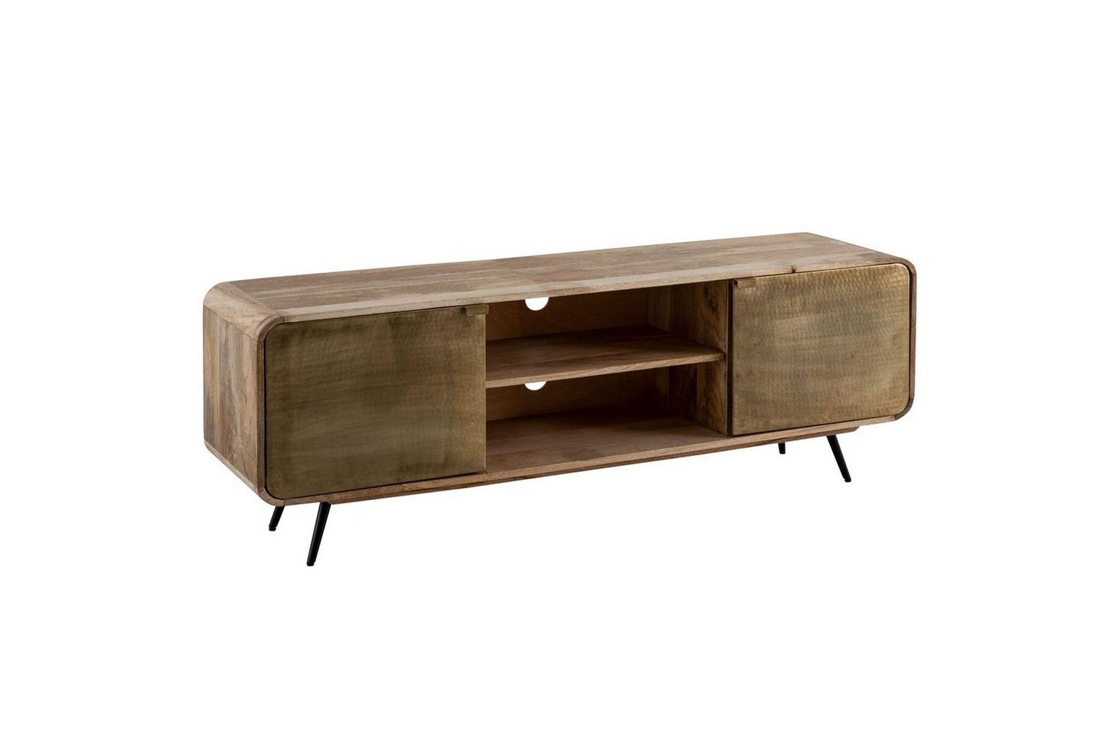 Matala kaappi Wohnling Massiivipuu 2 metalliovella säilytyslokerot teollinen -